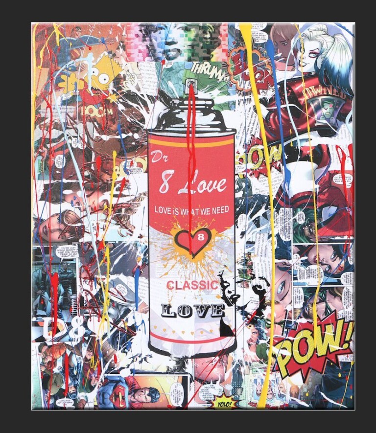 Spray can2 - Original variation painting on canvas