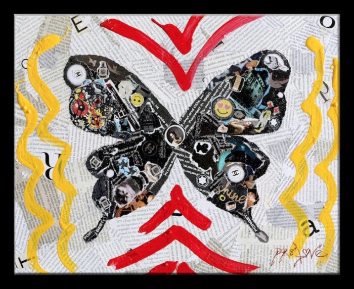 Shine - Original Collage Painting on canvas