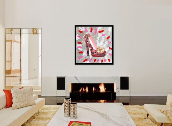 Fair - Original Collage Painting on canvas - Image 3