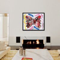 Glamorous - Original Collage Painting on canvas - Image 3