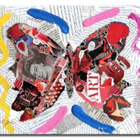 Glamorous - Original Collage Painting on canvas - Image 2