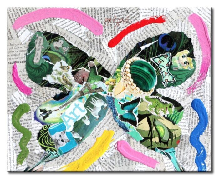Try - Original Collage Painting on canvas - Image 2