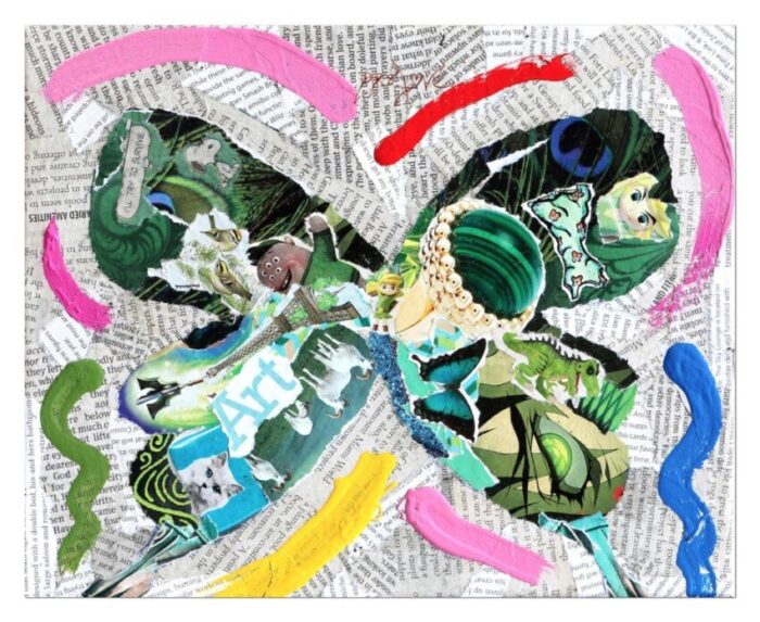 Try - Original Collage Painting on canvas - Image 4