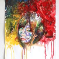Hello Kitty - Original Painting on Paper - Image 3