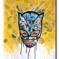 Kat Woman - Original Painting on Paper - Image 2