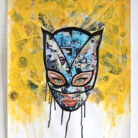 Kat Woman - Original Painting on Paper - Image 3