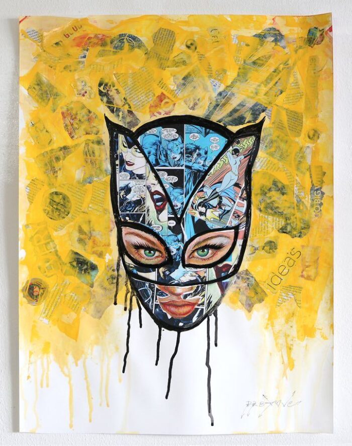 Kat Woman - Original Painting on Paper - Image 3