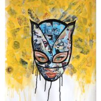 Kat Woman - Original Painting on Paper - Image 4