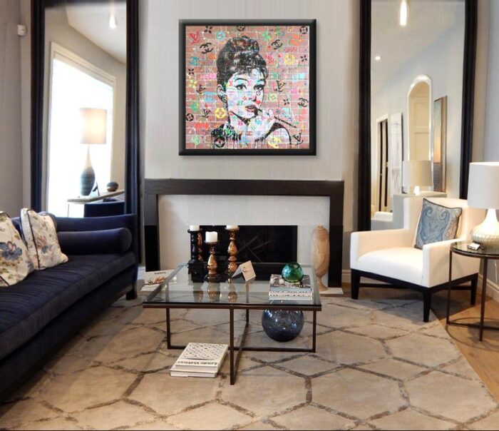 Audrey 8 Love - Original Painting on Fiberglass Brick Wall-Panel. - Image 2