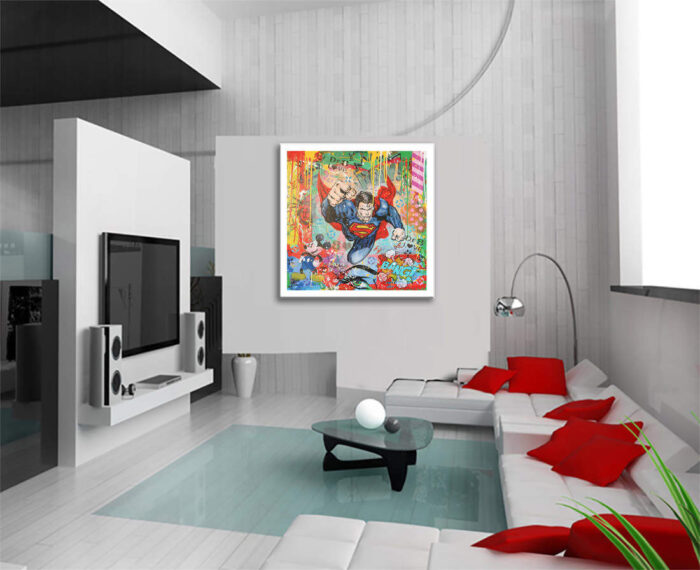 Follow Superman - Original Painting on canvas - Image 4