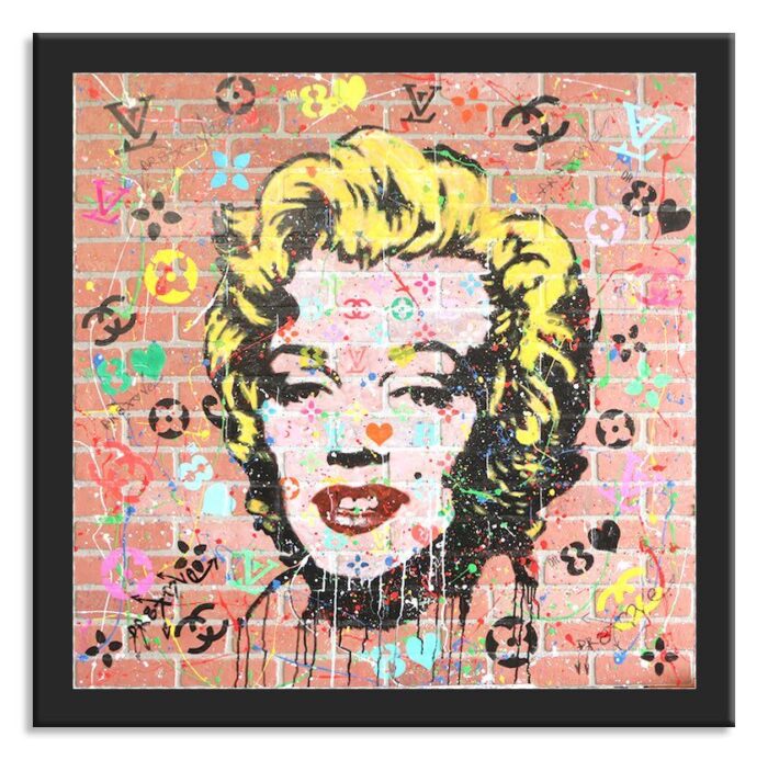 Marilyn 8 Love - Original Painting on Fiberglass Brick Wall-Panel. - Image 4