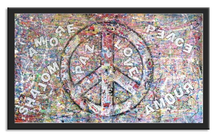 Peace & Love - Original Abstract Painting on canvas - Image 4