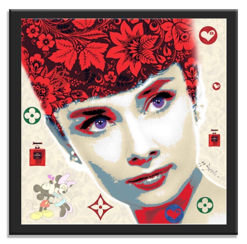 Design Painting collage Printable Audrey Hepburn Pop Art 