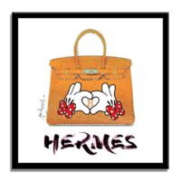 Hermes  Minnie mouse - Original Painting on canvas - Image 3