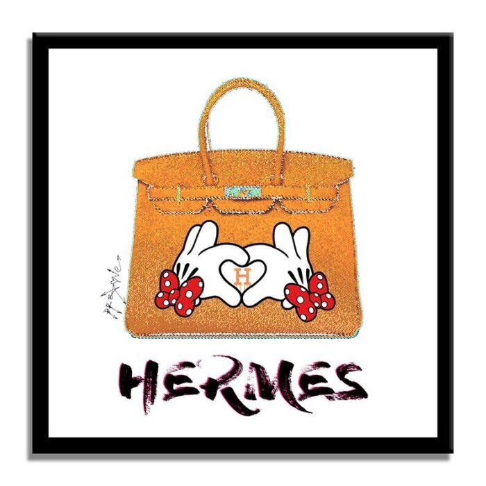 Hermes  Minnie mouse - Original Painting on canvas - Image 3