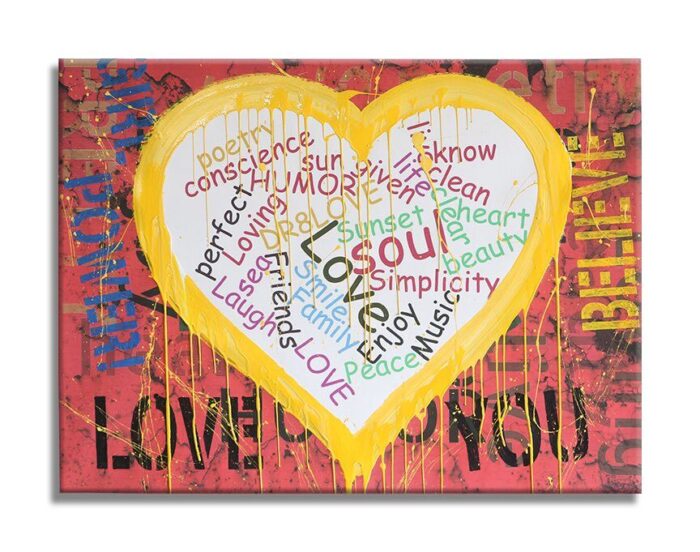 Heart - Girl Power - Original Painting on canvas
