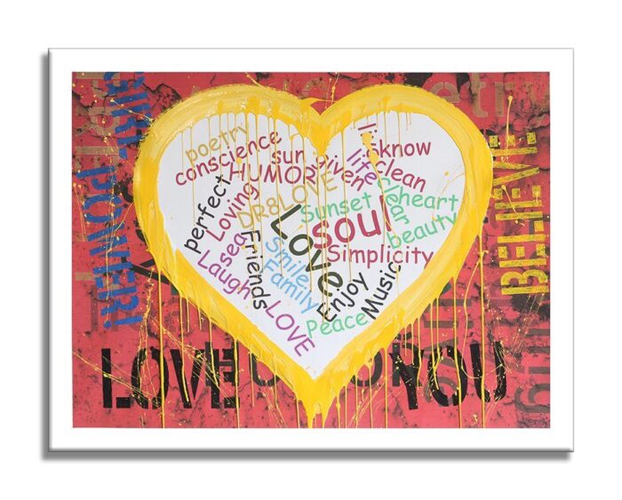 Heart - Girl Power - Original Painting on canvas - Image 3