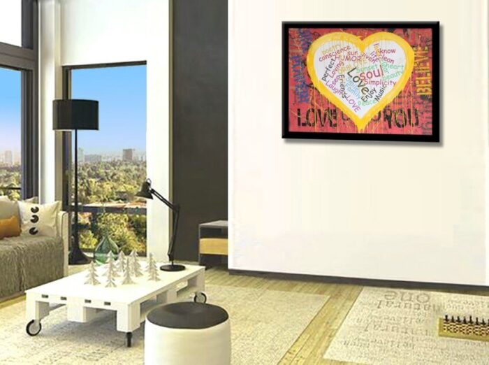 Heart - Girl Power - Original Painting on canvas - Image 2