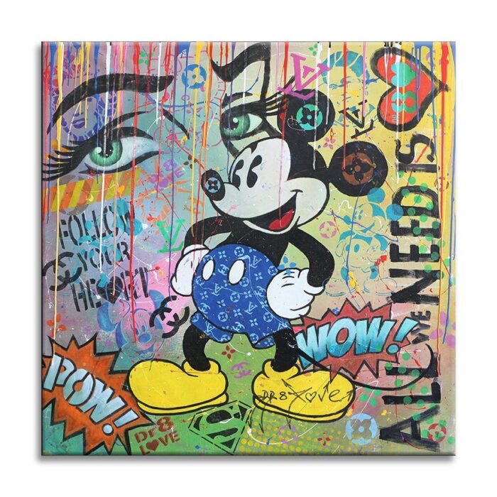 All we need - Mickey- Original Painting on canvas