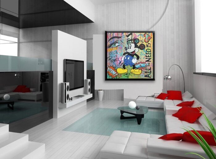 All we need - Mickey- Original Painting on canvas - Image 2