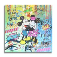 Big Hug-Mickey Minnie - Original Painting on canvas