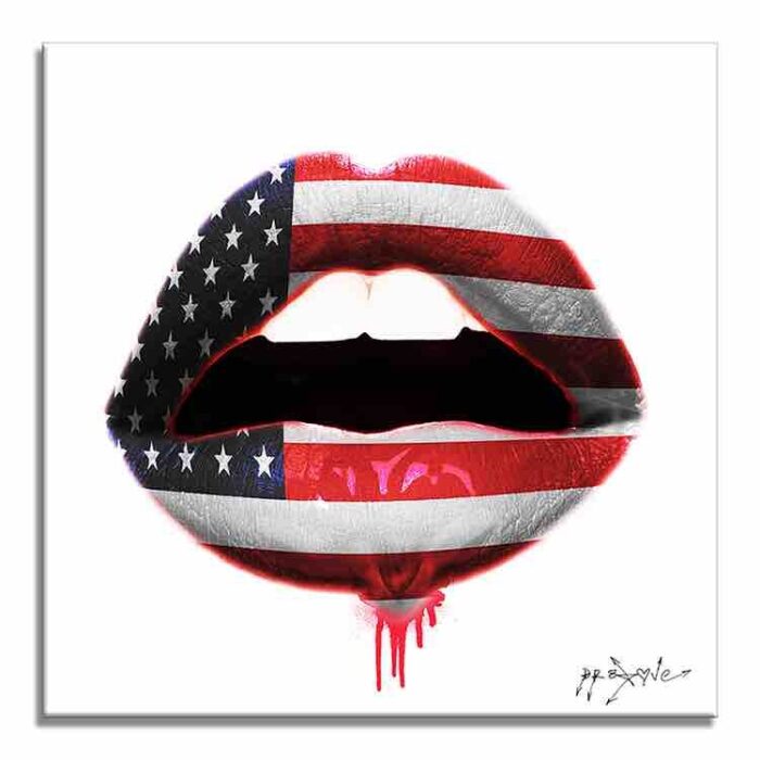 Kiss Usa Lips Flag - Print Limited Edition