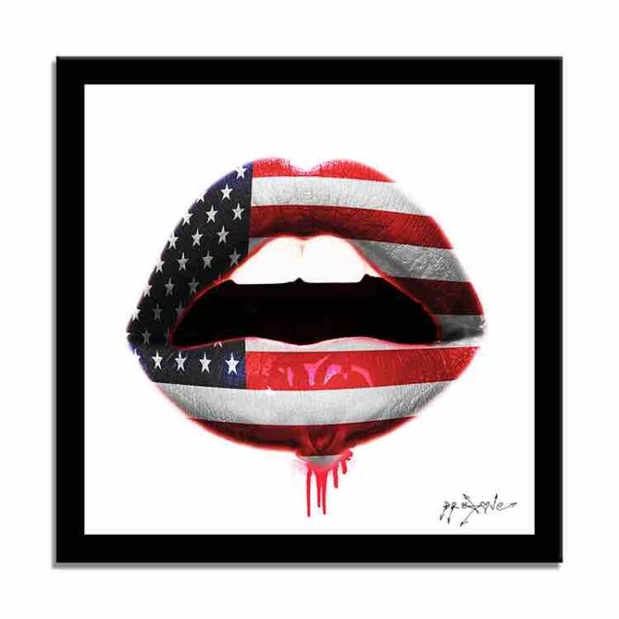 Kiss Usa Lips Flag - Print Limited Edition - Image 3