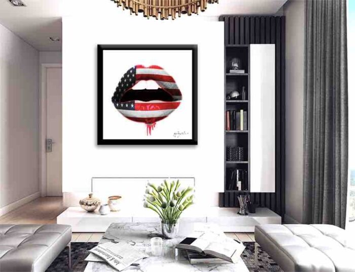 Kiss Usa Lips Flag - Print Limited Edition - Image 2