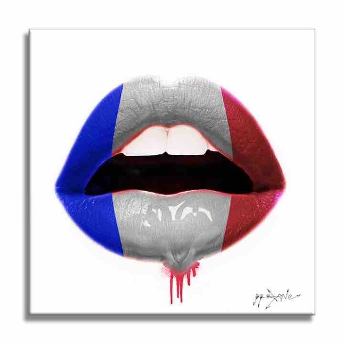 Kiss France Lips flag - Print Limited Edition