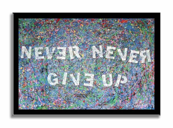 Never Never give up - Original Abstract Painting on canvas - Image 3