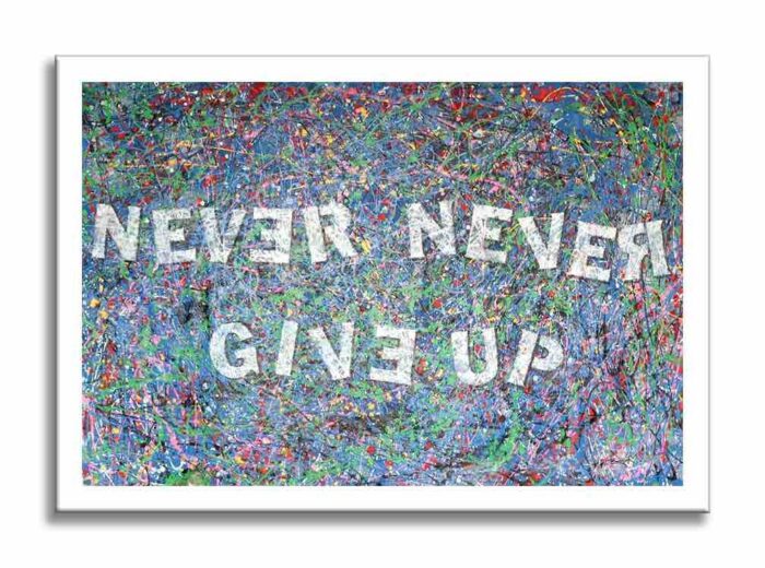 Never Never give up - Original Abstract Painting on canvas - Image 4