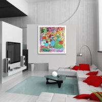 Mario you're my HERO! - Original Painting on canvas - Image 4