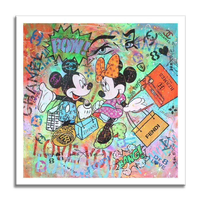 Mickey Minnie Hermes - Original Painting on canvas - Image 3