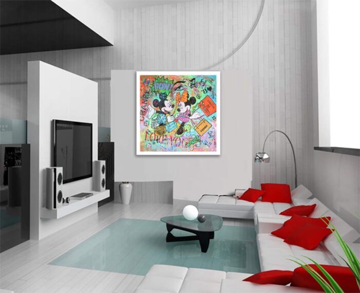 Mickey Minnie Hermes - Original Painting on canvas - Image 2