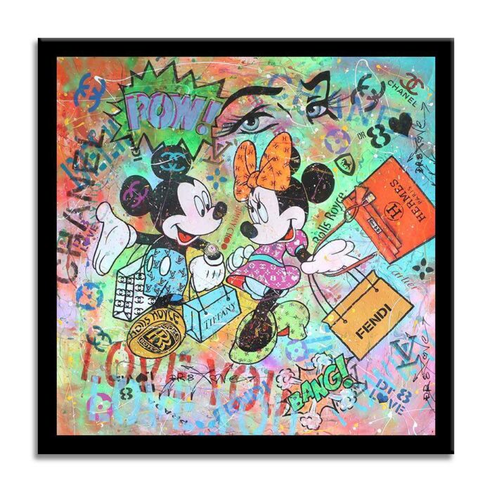 Mickey Minnie Hermes - Original Painting on canvas - Image 4