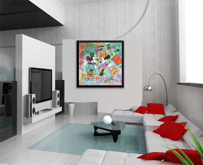 Mickey Minnie Hermes - Original Painting on canvas - Image 5