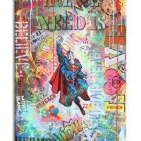 Superman All we need is - Original Painting on canvas