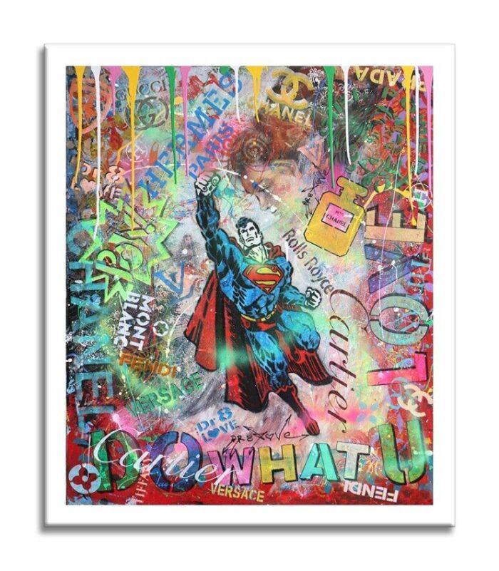 Superman Hermes - Original Painting on canvas - Image 4