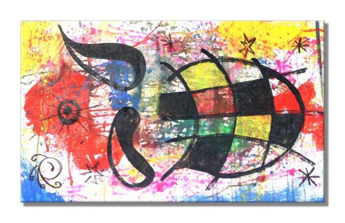 Androm Miró tribute - Original Abstract Painting on canvas