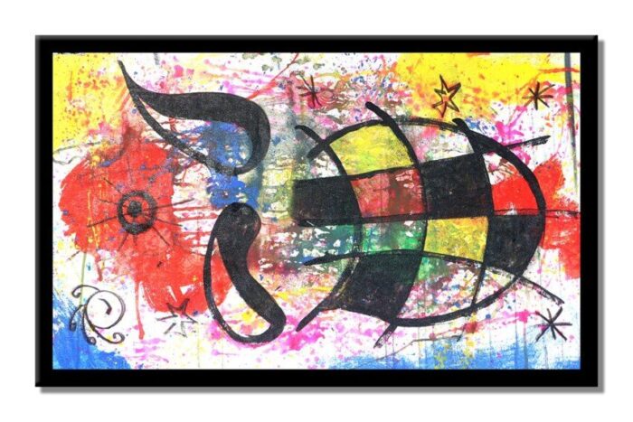 Androm Miró tribute - Original Abstract Painting on canvas - Image 3