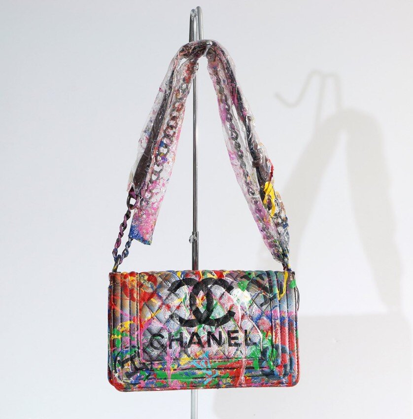 Painted chanel bag sales