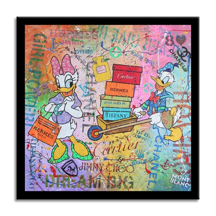Donald & Daisy Dream - Original Painting on canvas - Image 5