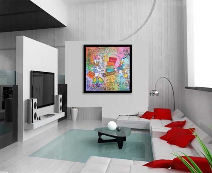 Donald & Daisy Dream - Original Painting on canvas - Image 4