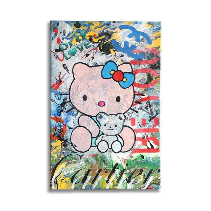 Cartier Hello Kitty - Original Painting on canvas