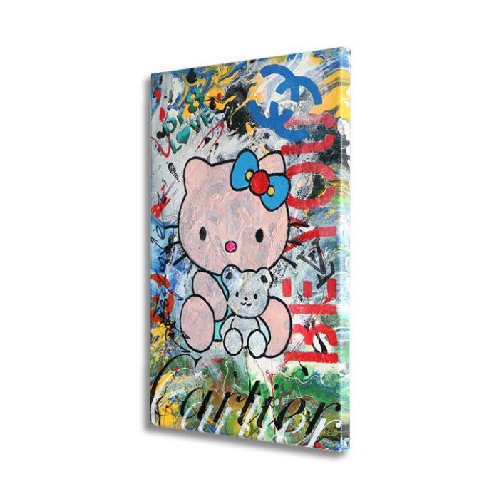 Cartier Hello Kitty - Original Painting on canvas - Image 4