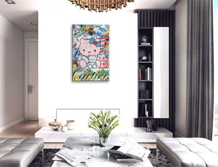 Cartier Hello Kitty - Original Painting on canvas - Image 2