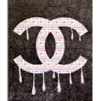 Chanel-Black - Original Collage Painting on Paper