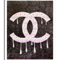 Chanel-Black - Original Collage Painting on Paper - Image 4