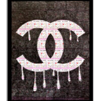 Chanel-Black - Original Collage Painting on Paper - Image 3