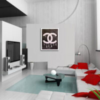 Chanel-Black - Original Collage Painting on Paper - Image 2